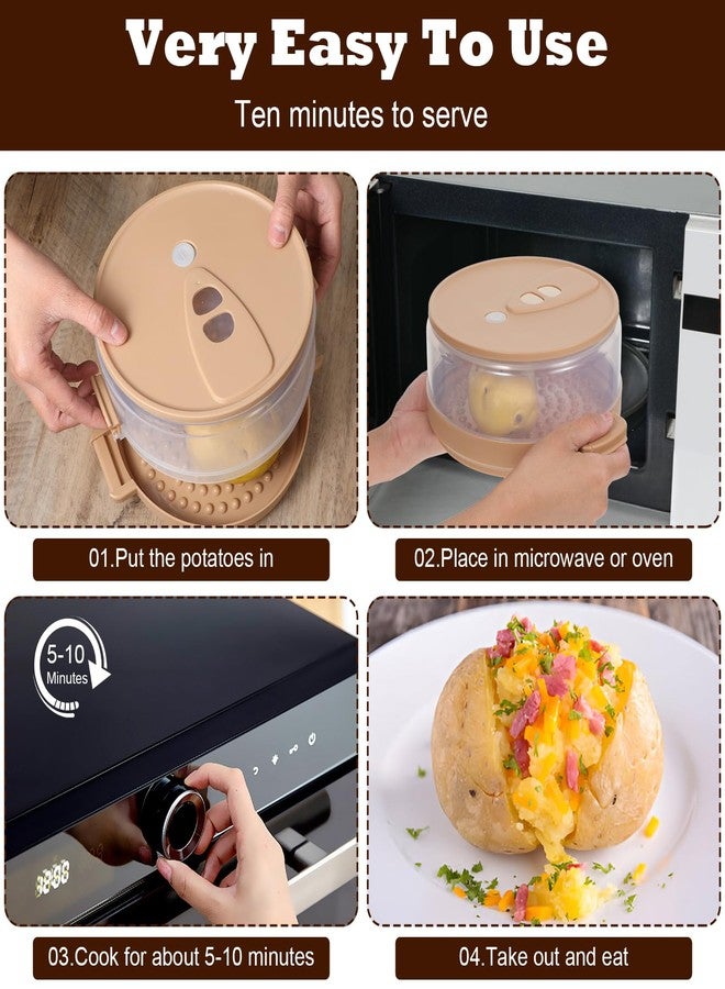 Lemecima Microwave Baked Potato Cooker As Seen On Tv Cooks In Minutes Tender & Fluffy,baking Potato Cooker For Microwave Oven,Twice Baked Potatoes Steamer,Microwave Baked Potato Bag Upgrade BPA-free - Image 4